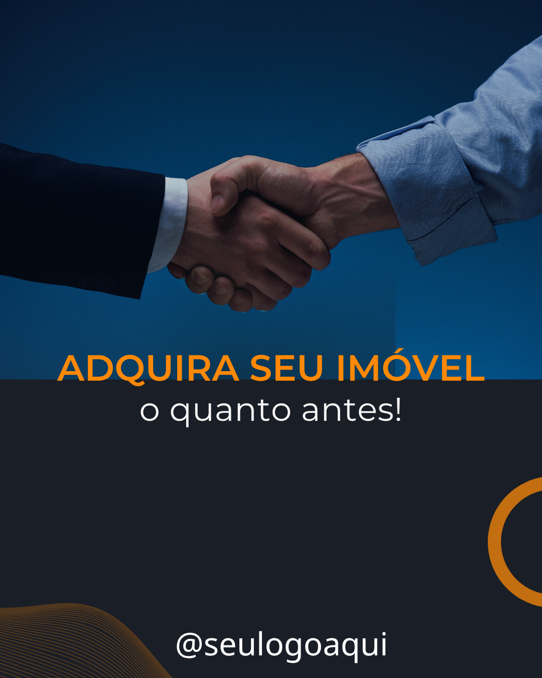 Arte para corretor de imóveis - Adquira seu imóvel o quanto antes