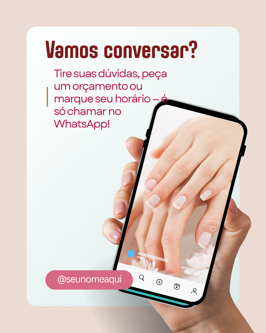 Arte para manicure - Vamos conversar, chame no WhatsApp