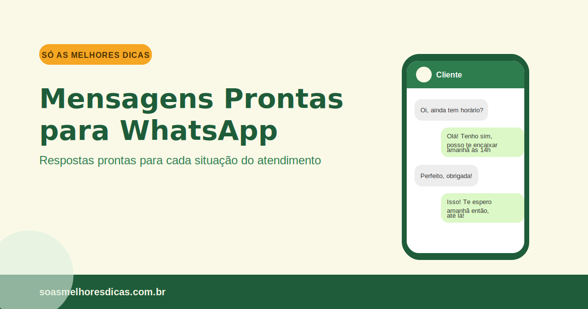Mensagens Prontas para WhatsApp: Como Responder Sem Perder Tempo